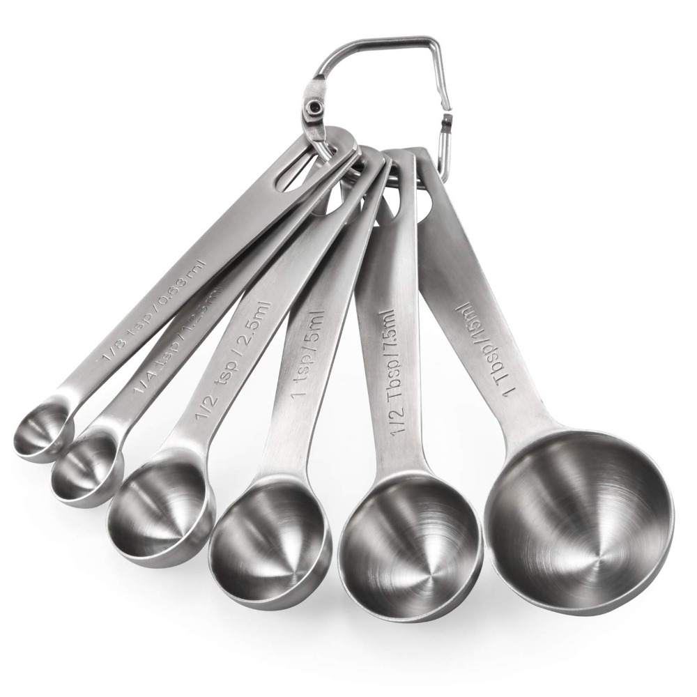 Home Cooking Meals - 6pcs/set Food-grade Stainless Steel Measuring Spoon