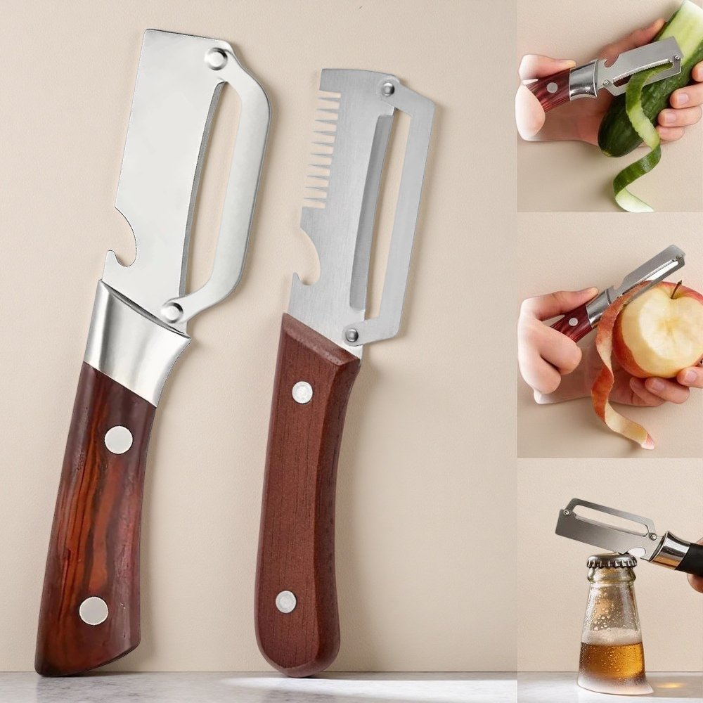 Home Cooking Help - 2Pcs Multifunctional Stainless Steel Vegetable Peeler,
