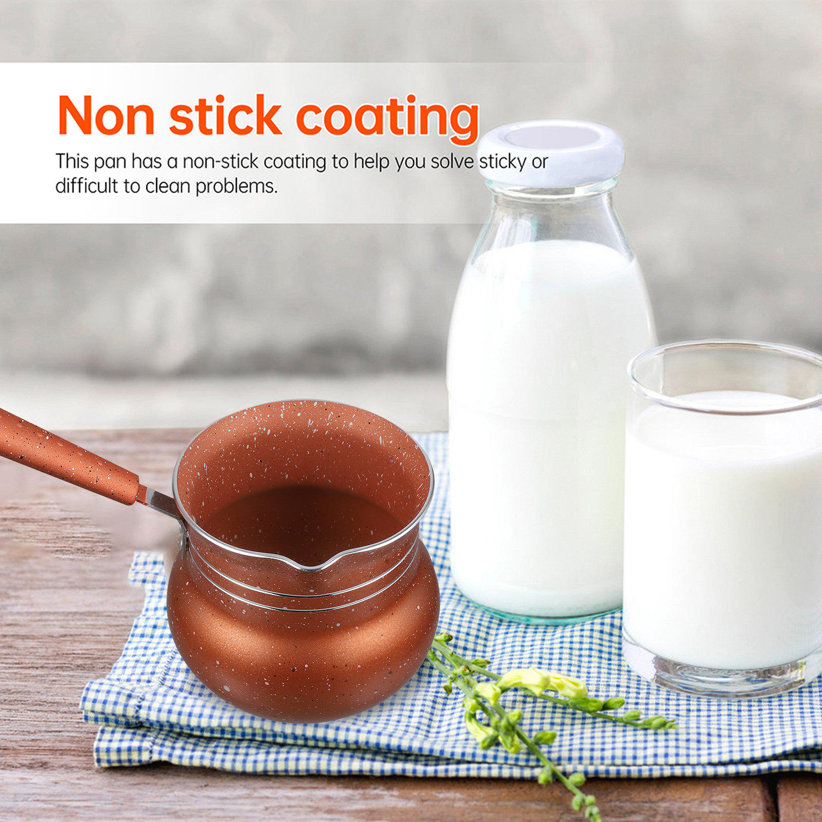 Home Cooking Meals - Milk Pot Nonstick Saucepan Kitchen Cooking