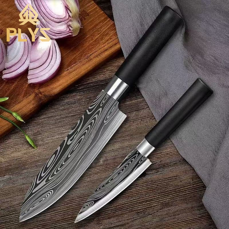 Home Cooking Help - Damascus pattern Kitchen Knife Household Stainless