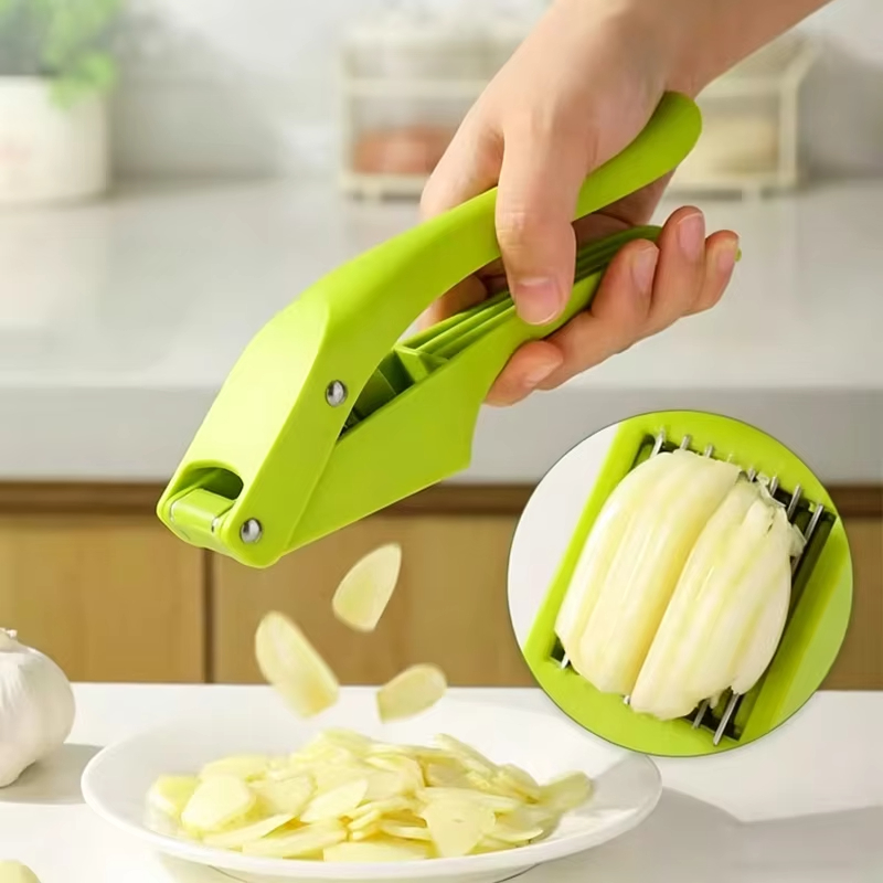 Home Cooking Meals - 2-in-1 Multifunctional Garlic Press for Pressing
