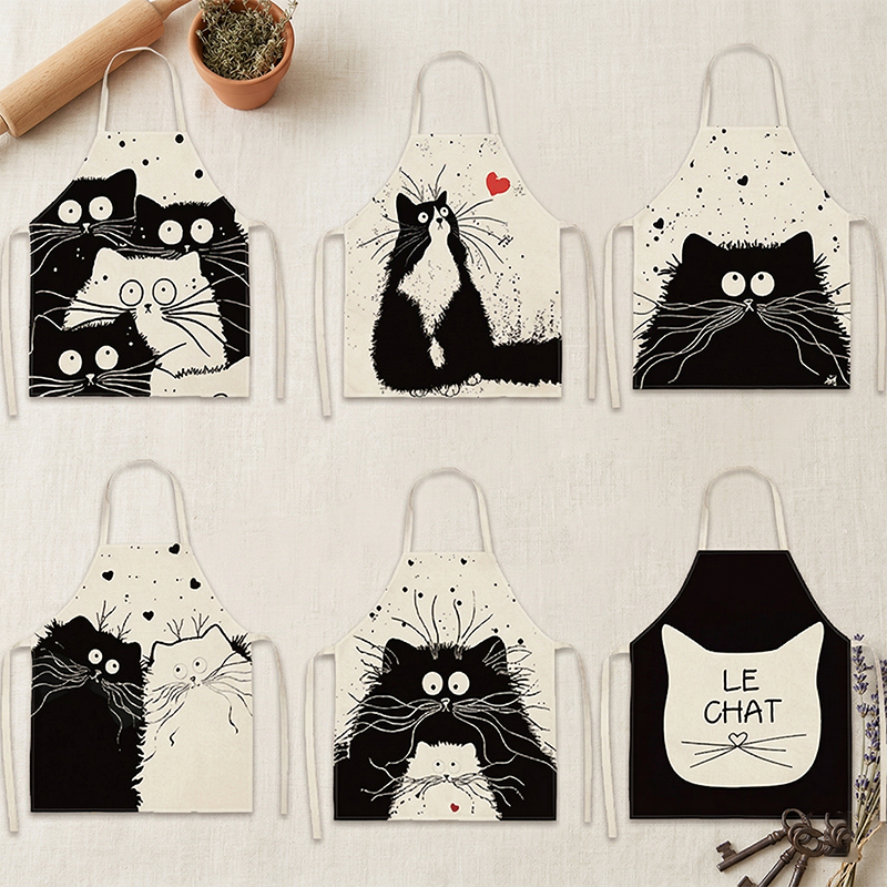 Funny Black Cat Print Kitchen  - Home Cooking For Cats avis et prix