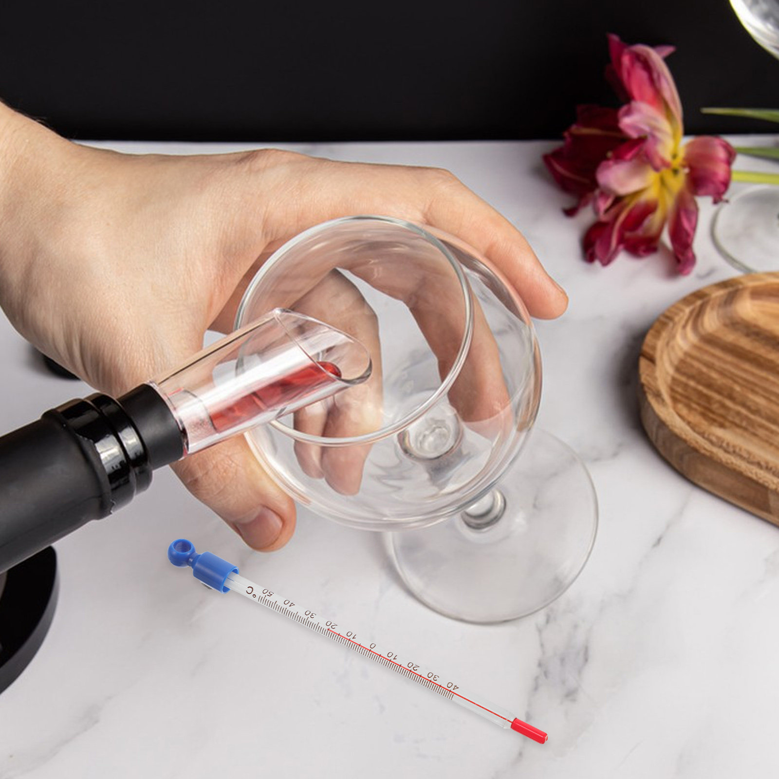 Glass Wine Thermometer Easy Re - Home Cooking Meals avis et prix