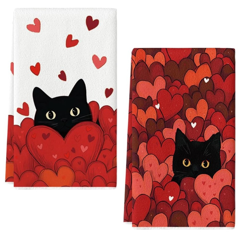 2Pcs, Heart-Shaped Black Cat K - Home Cooking For Cats avis et prix