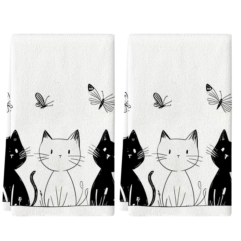2Pcs, Cat and Butterfly Black  - Home Cooking For Cats avis et prix