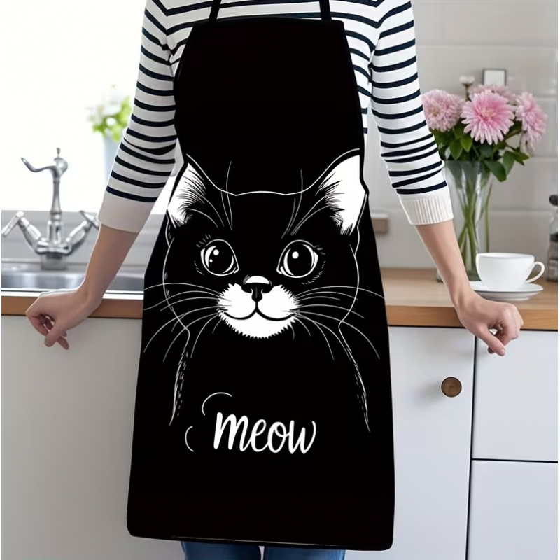 Cute Black Cat Print Apron, 1- - Home Cooking For Cats avis et prix