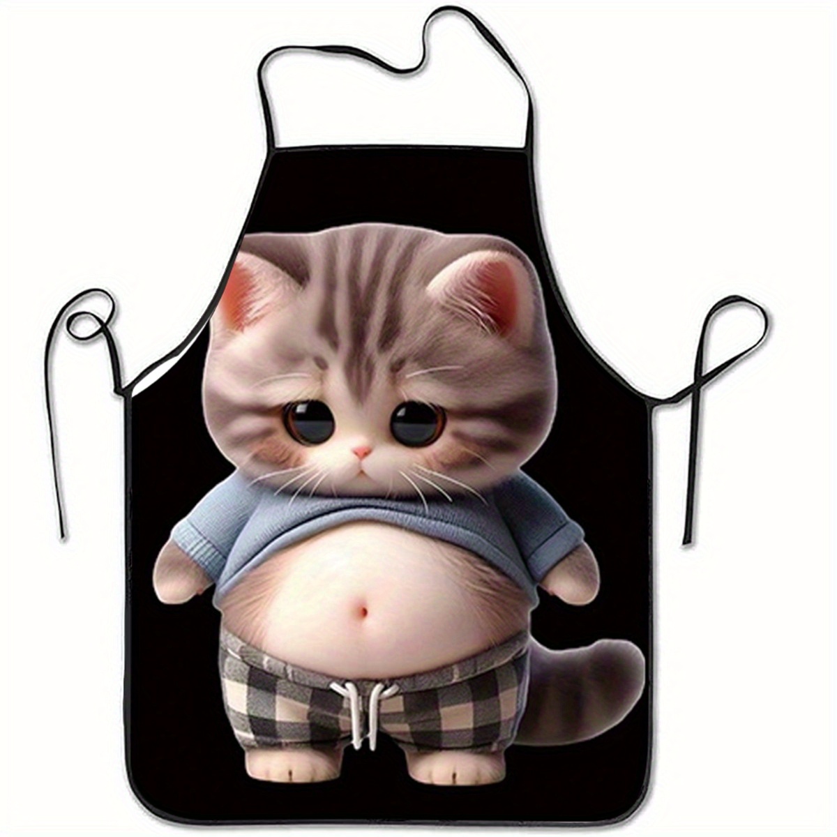 Cute Cartoon Cat Print Apron,  - Home Cooking For Cats avis et prix