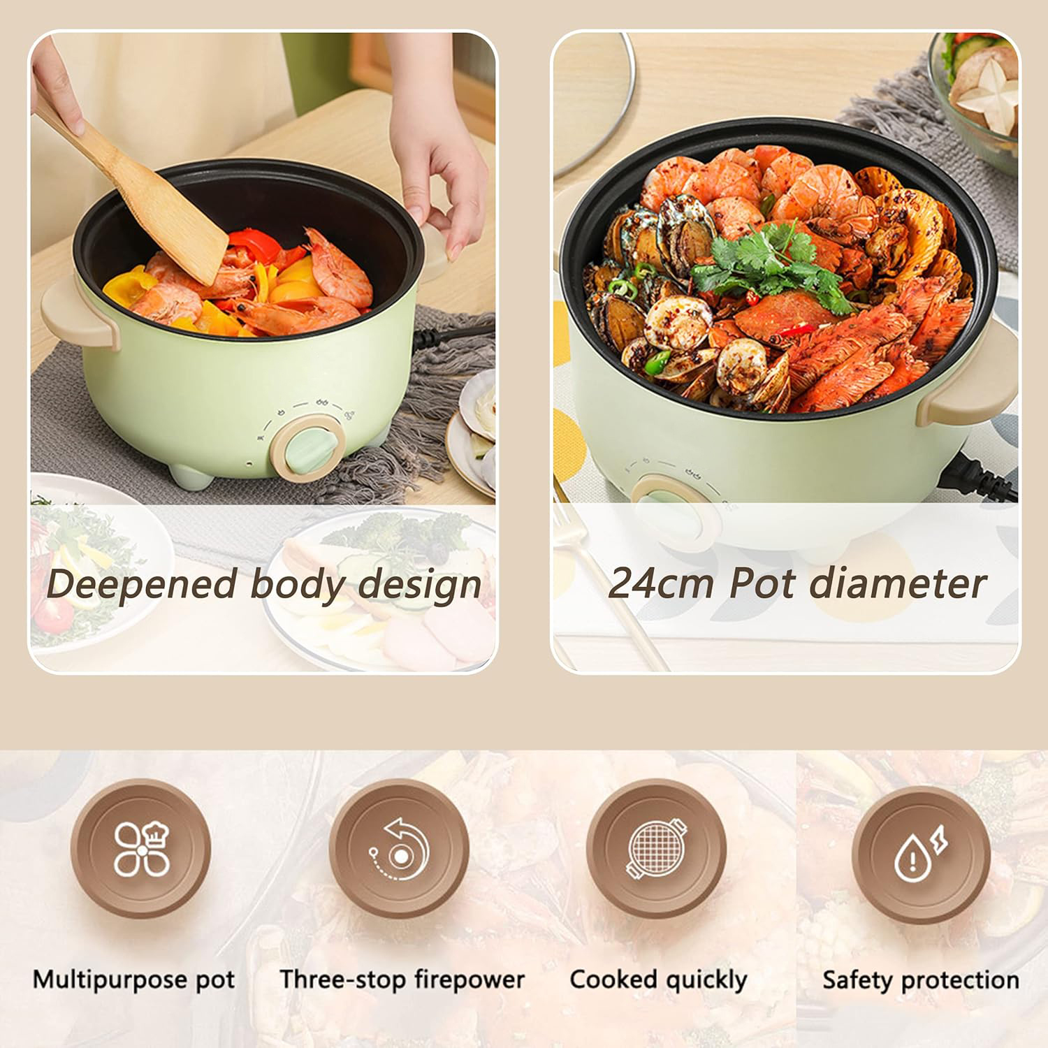 Mini Multifunction 3L Rice Coo - Home Cooking Electric avis et prix