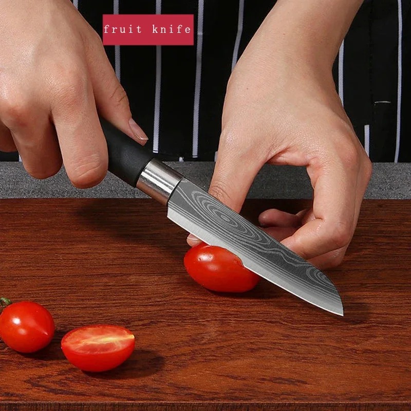 Damascus pattern Kitchen Knife - Home Cooking Help avis et prix