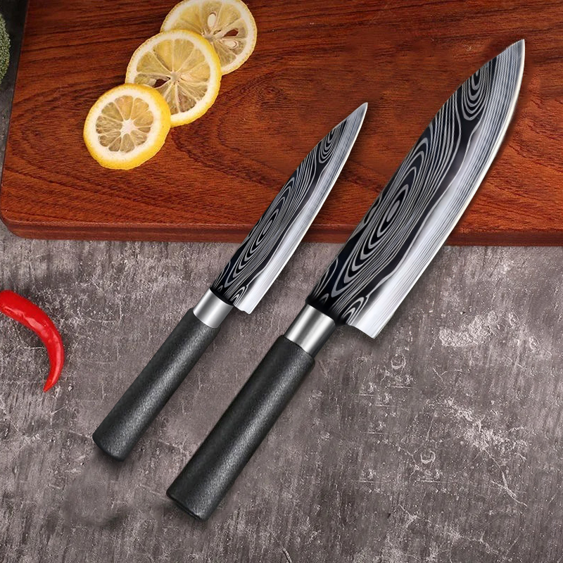 Damascus pattern Kitchen Knife - Home Cooking Help avis et prix