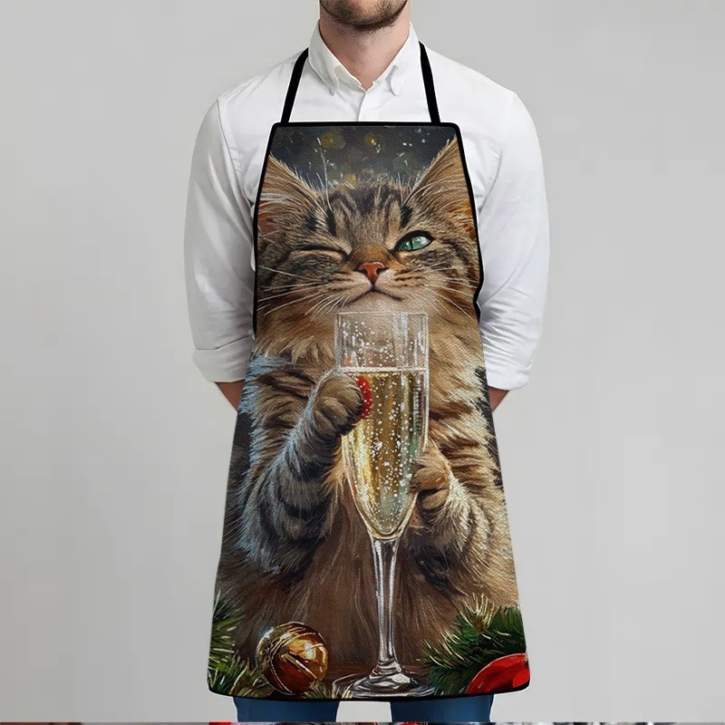 A Cat-Themed Printed Apron, St - Home Cooking For Cats avis et prix