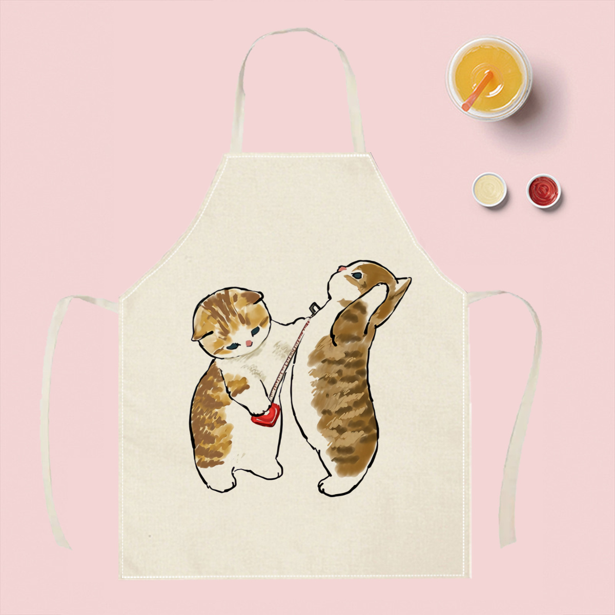 1pc Cute Cats Playing Apron Li - Home Cooking For Cats avis et prix