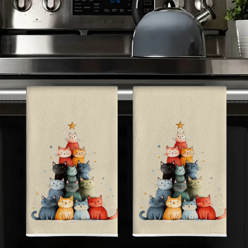2Pcs, Cute Cat-Themed Kitchen  - Home Cooking For Cats avis et prix