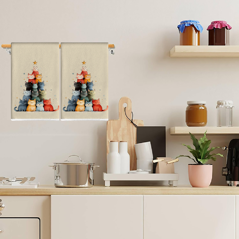 2Pcs, Cute Cat-Themed Kitchen  - Home Cooking For Cats avis et prix