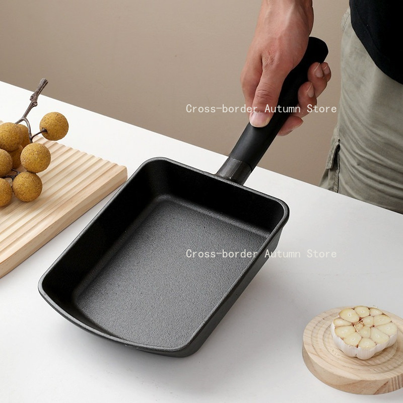 Uncoated Cast Iron Square Fryi - Home Cooking Egg Roll avis et prix