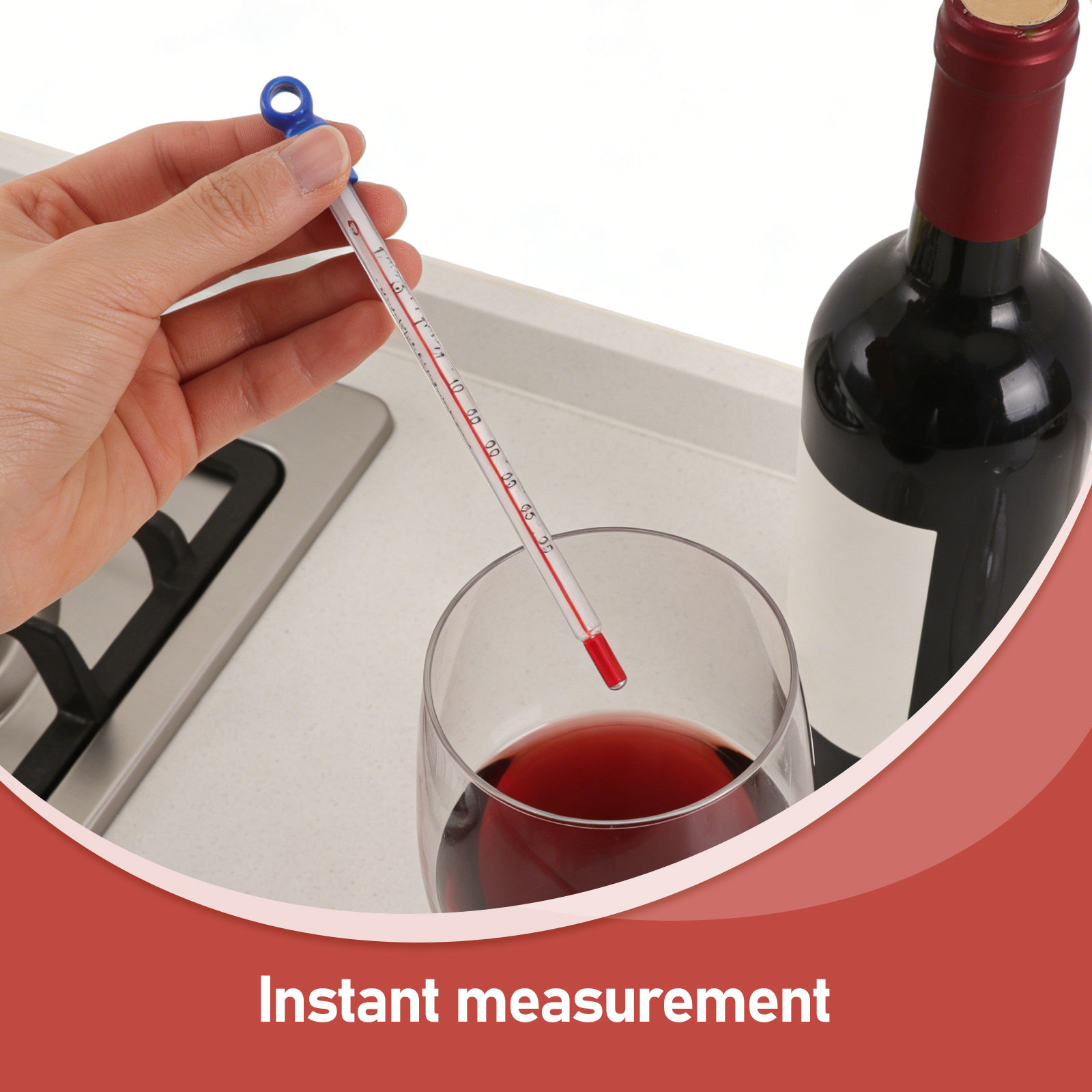 Glass Wine Thermometer Easy Re - Home Cooking Kitchen avis et prix