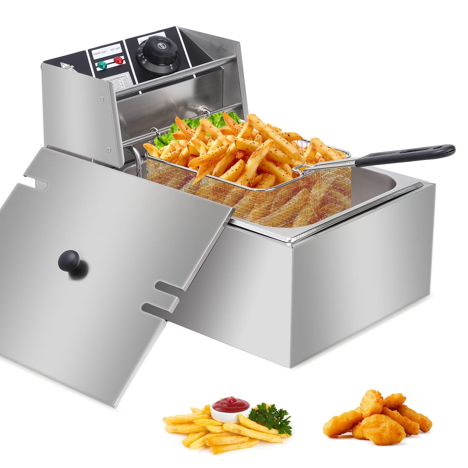 1.59gal Electric Deep Fryer, w - Home Cooking Electric avis et prix
