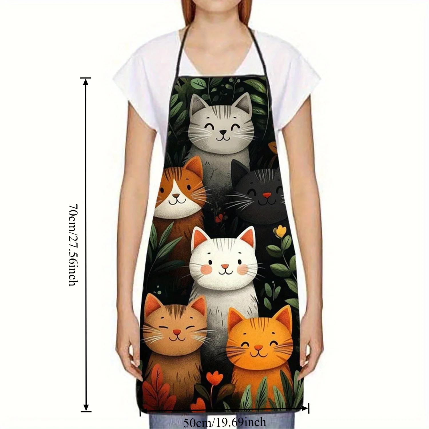 Cute Cartoon Cat Print Polyest - Home Cooking For Cats avis et prix