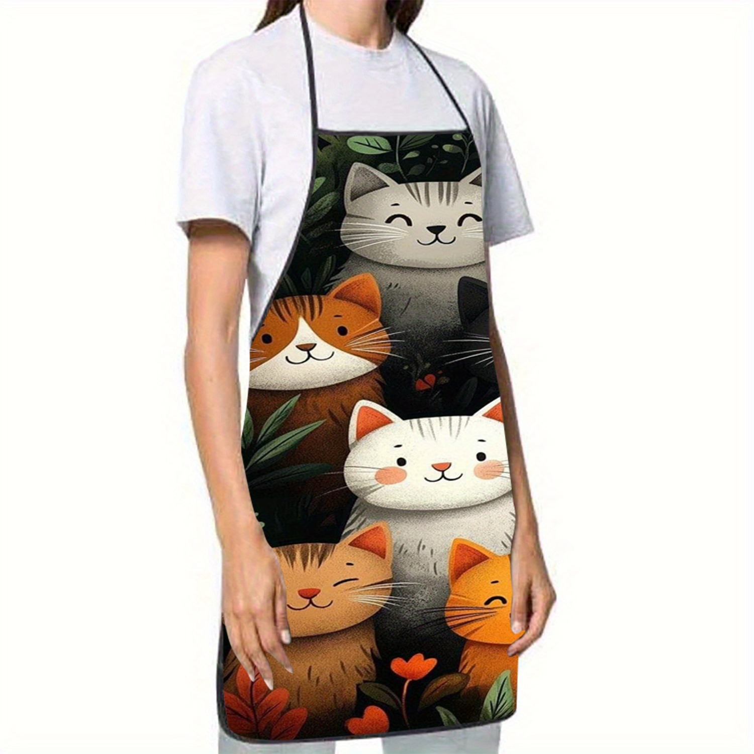 Cute Cartoon Cat Print Polyest - Home Cooking For Cats avis et prix