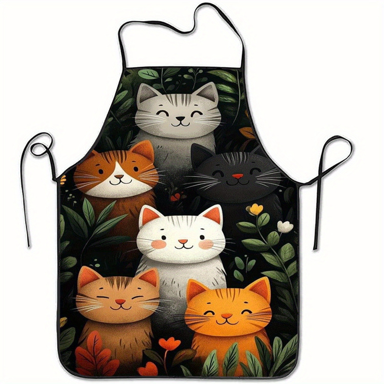 Cute Cartoon Cat Print Polyest - Home Cooking For Cats avis et prix
