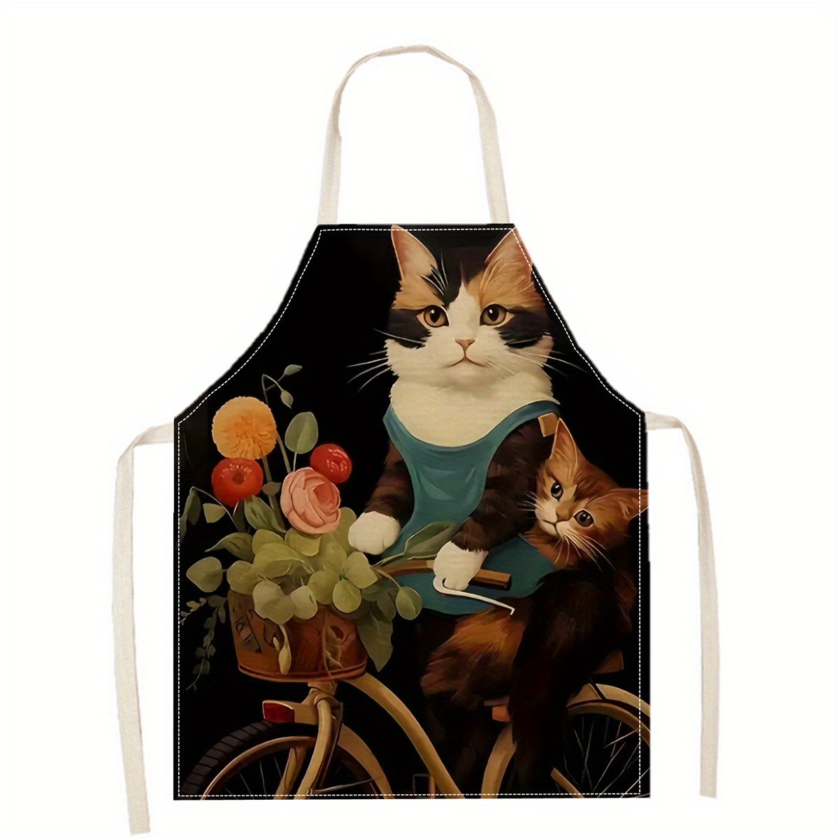 Linen Apron Funny Cat Sunglass - Home Cooking For Cats avis et prix