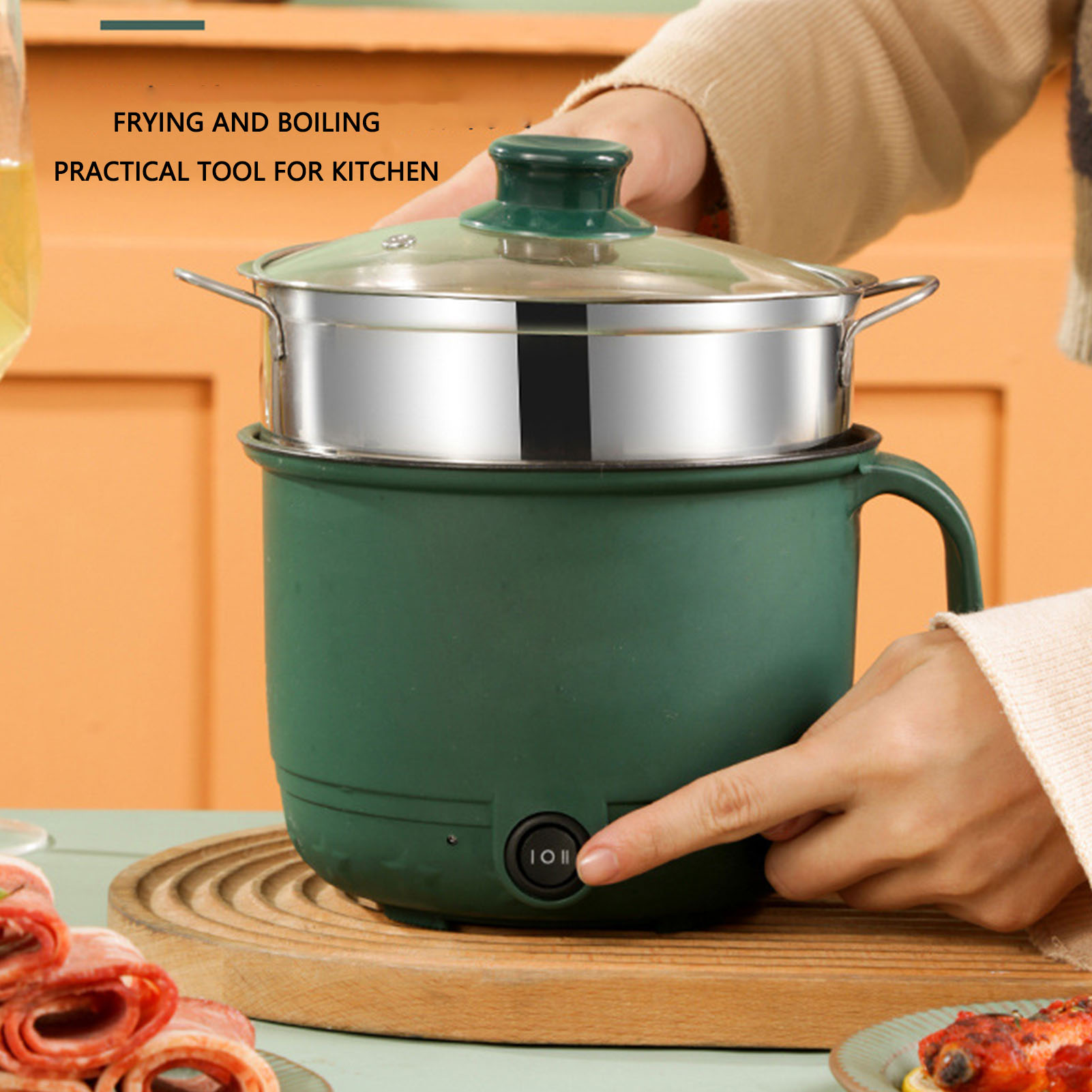 Electric Cooking Pot 1.5L 600W - Home Cooking Electric avis et prix