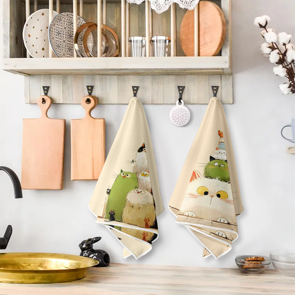 2Pcs, Cute Cat-Themed Kitchen  - Home Cooking For Cats avis et prix